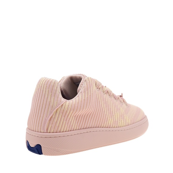 Burberry Knit Box Sneakers Woman Ip Check Pink Size 40 New - Picture 4 of 6